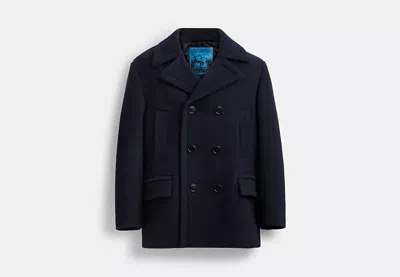 Coach Outlet The Lil Nas X Drop Wool Coat In Blue