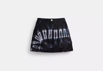 Coach Outlet Tie Dye Painter Skirt In Organic Cotton In Blue