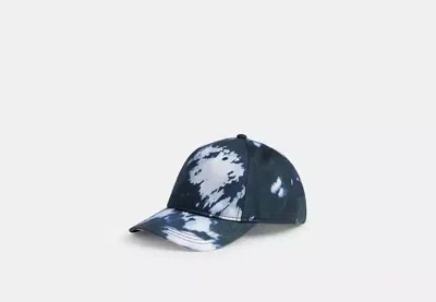 Coach Outlet Tie Dye Print Baseball Hat In Blue