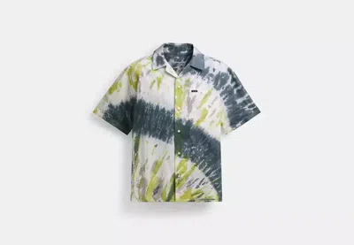 Coach Outlet Tie Dye Shirt In Organic Cotton In Yellow