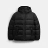 Coach Outlet Tonal Signature Down Jacket In Black