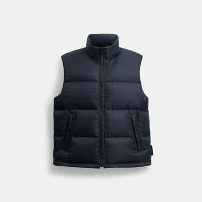 Coach Outlet Tonal Signature Down Vest In Blue