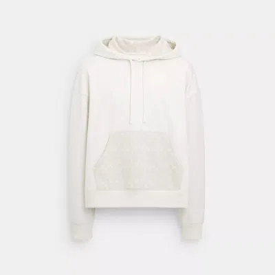 Coach Outlet Tonal Signature Hoodie In White