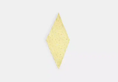 Coach Outlet Tossed Floral Print Silk Diamond Scarf In Yellow