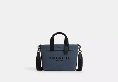 Coach Outlet Tote 20 In Colorblock In Blue