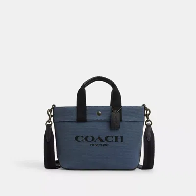 Coach Outlet Tote 20 In Colorblock In Blue