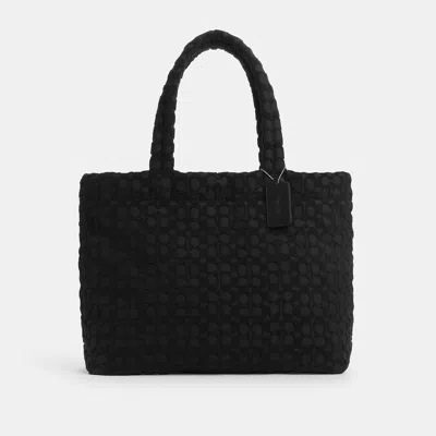 Coach Outlet Tote In Signature Terry In Black