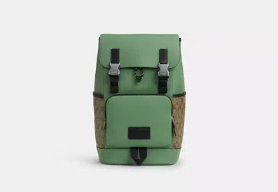 Coach Outlet Track Backpack In Colorblock Signature Canvas In Multi/x2c