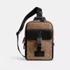 Coach Outlet Track Pack In Signature Canvas In Beige