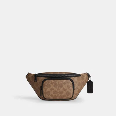 Coach Outlet Travis Belt Bag 30 In Signature Canvas In Brown