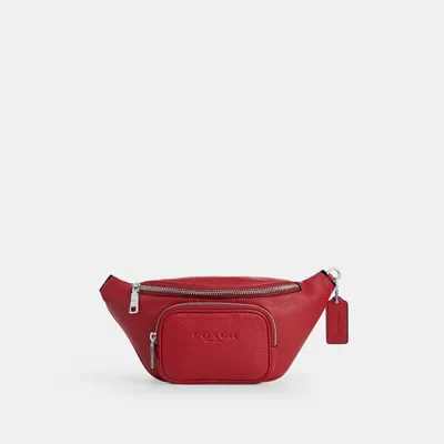 Coach Outlet Travis Belt Bag 30 In Silver/poppy