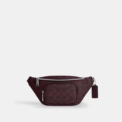 Coach Outlet Travis Belt Bag 30 In Sv/black Currant