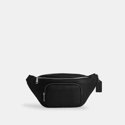 Coach Outlet Travis Belt Bag 35 In Silver/black