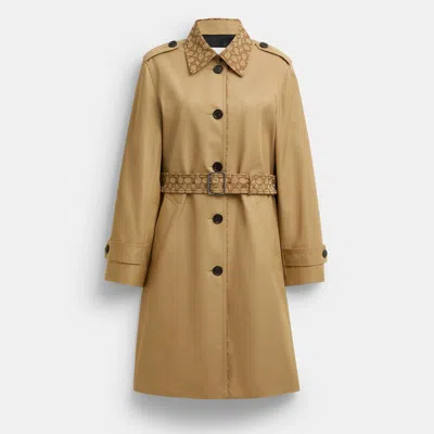 Coach Outlet Trench With Signature Piping In Brown
