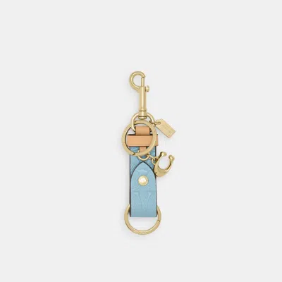 Coach Outlet Trigger Snap Bag Charm In Signature Leather With Charm