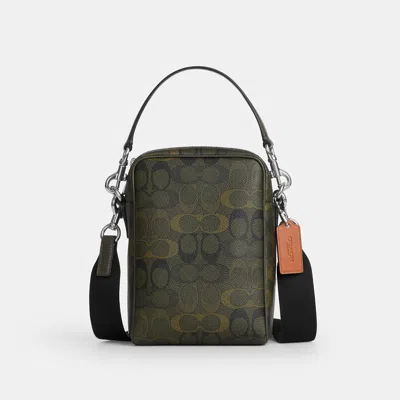 Coach Outlet Tristan Crossbody Bag 14 In Signature Camo Print In Black