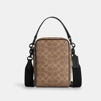 Coach Outlet Tristan Crossbody Bag 14 In Signature Canvas In Brown