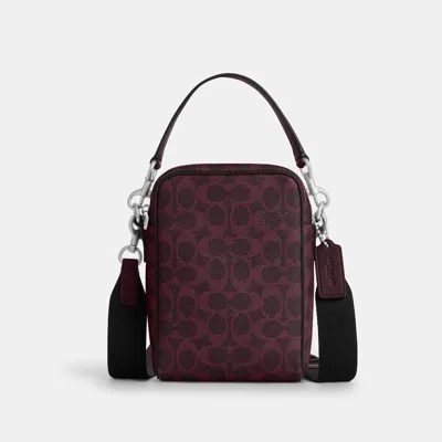 Coach Outlet Tristan Crossbody Bag 14 In Sv/black Currant