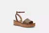 COACH OUTLET TULLIE SANDAL IN SIGNATURE JACQUARD