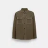 Coach Outlet Twill Overshirt In Green
