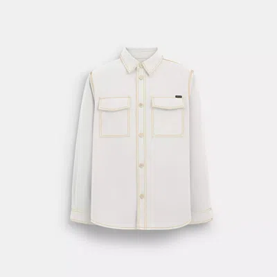 Coach Outlet Twill Overshirt In White