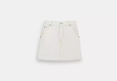 Coach Outlet Twill Utility Skirt In Organic Cotton And Recycled Polyester In White