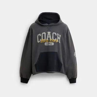 Coach Outlet Twisted Heritage Hoodie In Navy