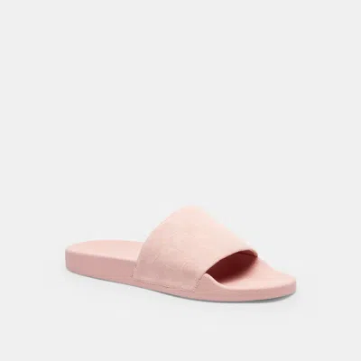 Coach Outlet Udele Sport Slide In Signature Denim In Pink