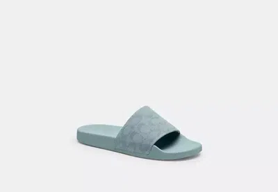 Coach Outlet Udele Sport Slide In Signature Jacquard Canvas In Blue