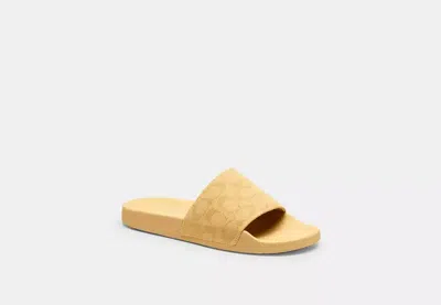Coach Outlet Udele Sport Slide In Signature Jacquard Canvas In Sand
