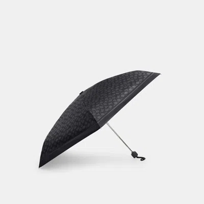 Coach Outlet Uv Protection Mini Umbrella In Signature Print In Silver