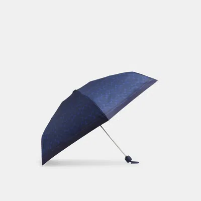 Coach Outlet Uv Protection Mini Umbrella In Silver/navy