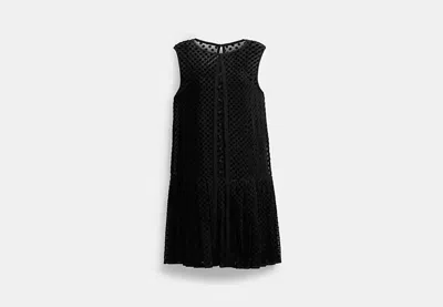 Coach Outlet Velvet Burnout Dress In Black