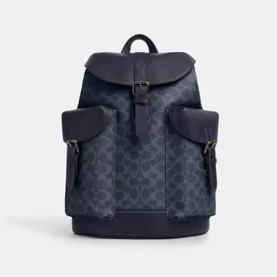Coach Outlet Warner Backpack In Signature Canvas In Multi