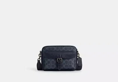 Coach Outlet Warner Crossbody Bag In Signature Canvas In Blue