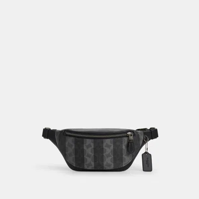 Coach Outlet Warren Mini Belt Bag In Gunmetal/black/grey