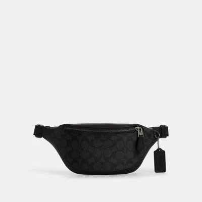 Coach Outlet Warren Mini Belt Bag In Signature Canvas In Grey