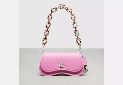 Coach Outlet Wavy Dinky Bag With Crossbody Strap In Pink
