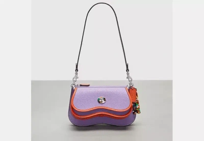 Coach Outlet Wavy Double Pouch Bag In Purple