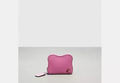 Coach Outlet Wavy Zip Around Wallet In Coachtopia Leather In Pink