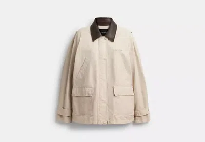 Coach Outlet Waxed Country Jacket In Sand