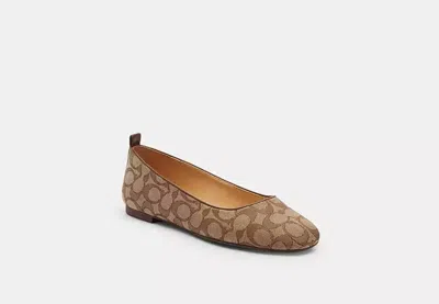 Coach Outlet Wendie Ballet In Signature Jacquard In Brown