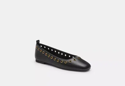 Coach Outlet Wendie Ballet With Grommets In Black