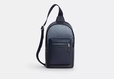 Coach Outlet West Pack In Ombre Signature Canvas In Blue
