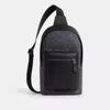 Coach Outlet West Pack In Signature Canvas In Grey