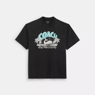 Coach Outlet Whale T Shirt In Organic Cotton In Black