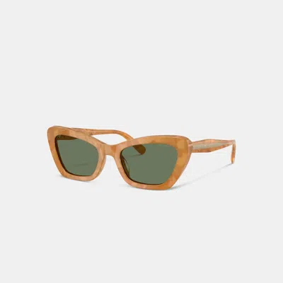 Coach Outlet Wire Cat Eye Sunglasses In Blonde Tortoise