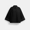 Coach Outlet Wool Swing Coat In Black