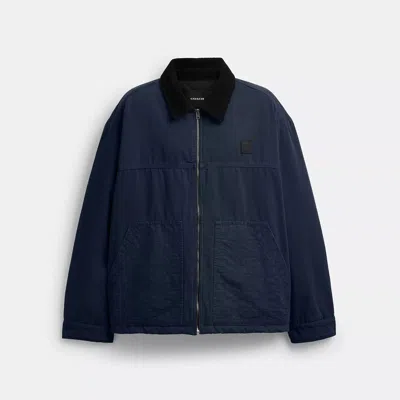 Coach Outlet Work Jacket With Quilted Lining In Blue