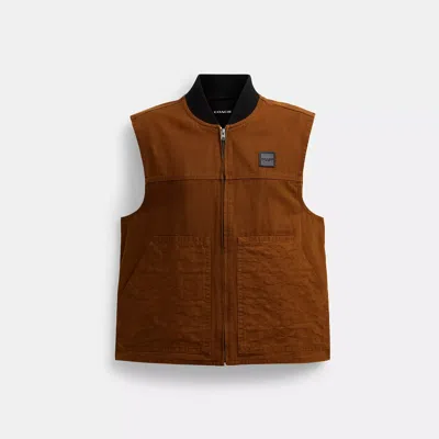 Coach Outlet Work Vest In Brown